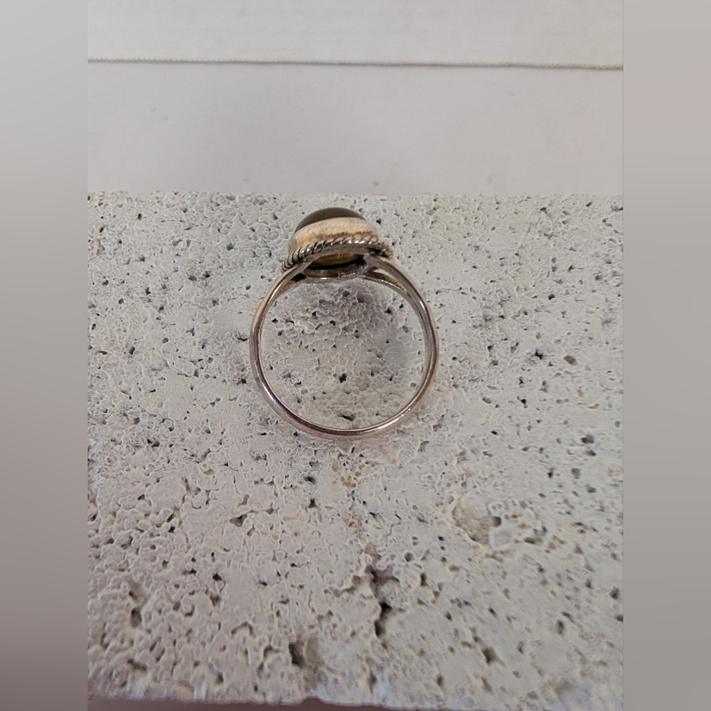 Ring Tiger's Eye Sterling Silver  Size 7 - Picture 2 of 4